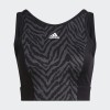 Дамско бюстие ADIDAS AEROREADY DESIGNED TO MOVE ZEBRA-PRINT CROP TOP