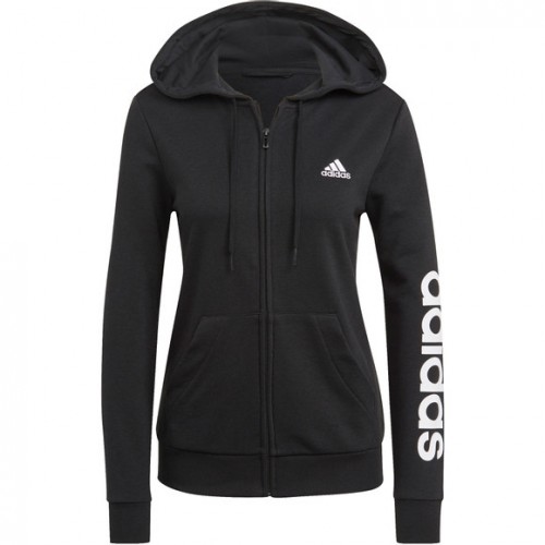 Дамско горнище ADIDAS ESSENTIALS LOGO FULL-ZIP HOODIE