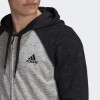 Мъжко горнище ADIDAS ESSENTIALS MÉLANGE SMALL LOGO HOODIE