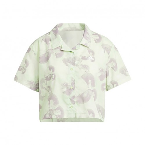 Дамска риза ADIDAS Floral Graphic Crop Woven Polo Shirt