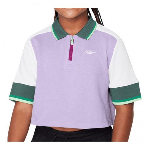 Детска тениска Nike G NSW SS CROP TOP NVLTY CAPS